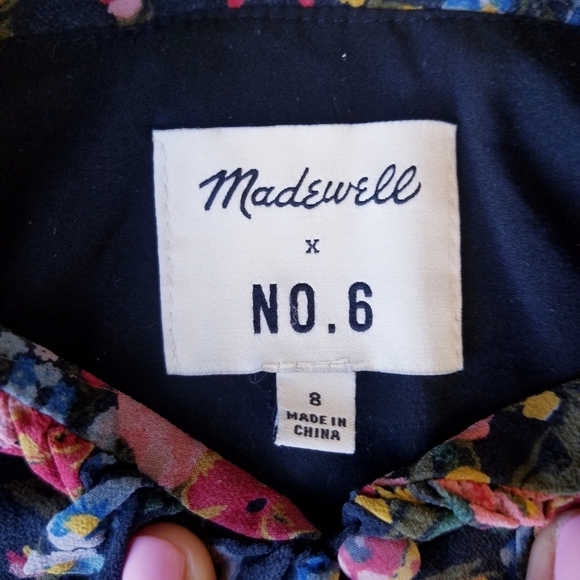 Madewell x No.6 | Silk Floral Ruffle‎ Dress size 8 - Picture 10 of 14